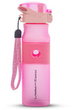 Hard Plastic Water Bottle - 600ml - BPA Free - Pink