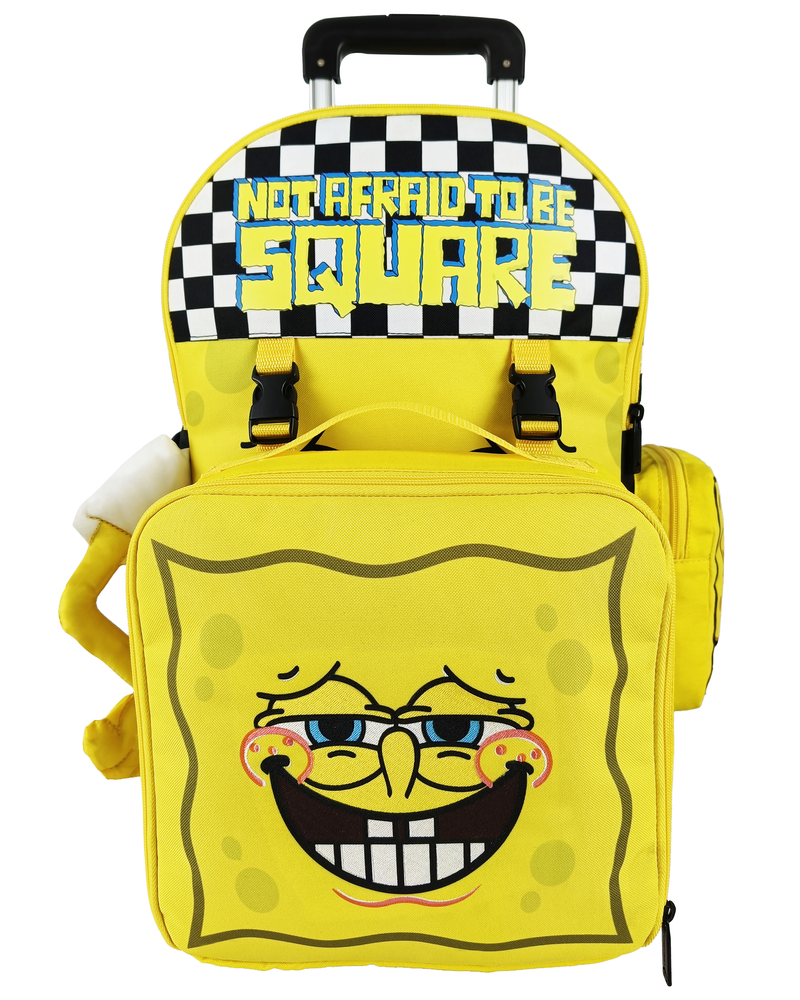 Maiyaan SpongeBob Hybrid Trolley Bag with Detachable Lunch Box