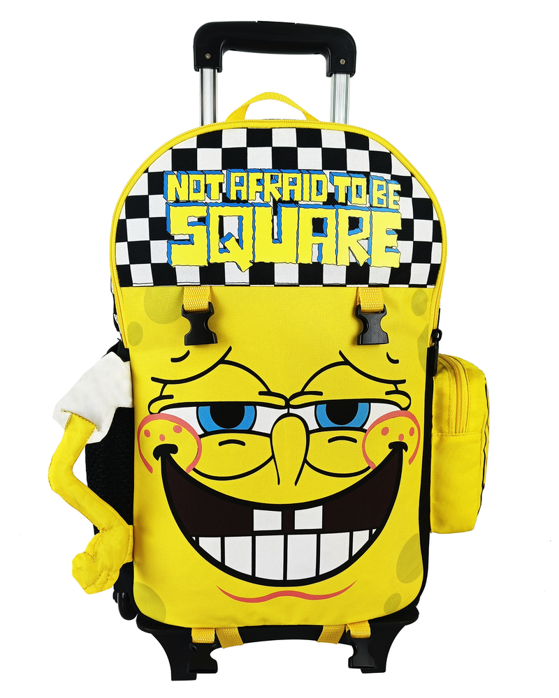 Maiyaan SpongeBob Hybrid Trolley Bag with Detachable Lunch Box