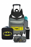 Maiyaan Batman Dark Knight 4-in-1 School Bundle - Trolley Bag, Lunch Box, Pencil Case & Water Bottle