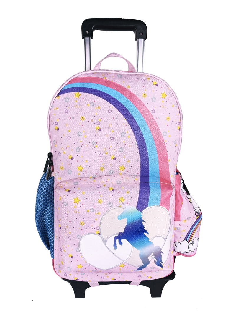 Maiyaan Rainbow Hearts Hybrid Trolley Bag