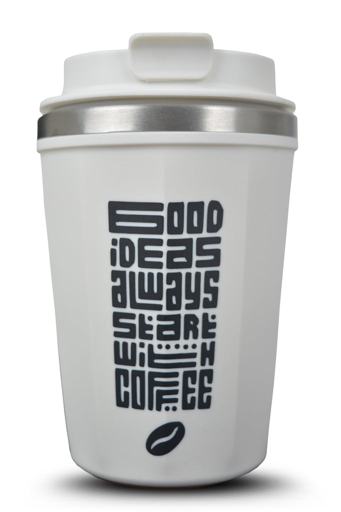 FALL RESISTANT HOT & COOL COFFEE CUP WHITE [380ML]