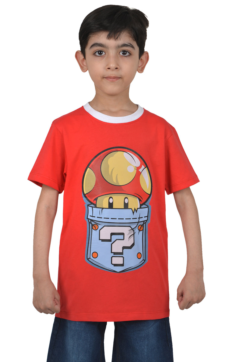 100% COMBED COTTON MARIO MUSHROOM T-SHIRTS