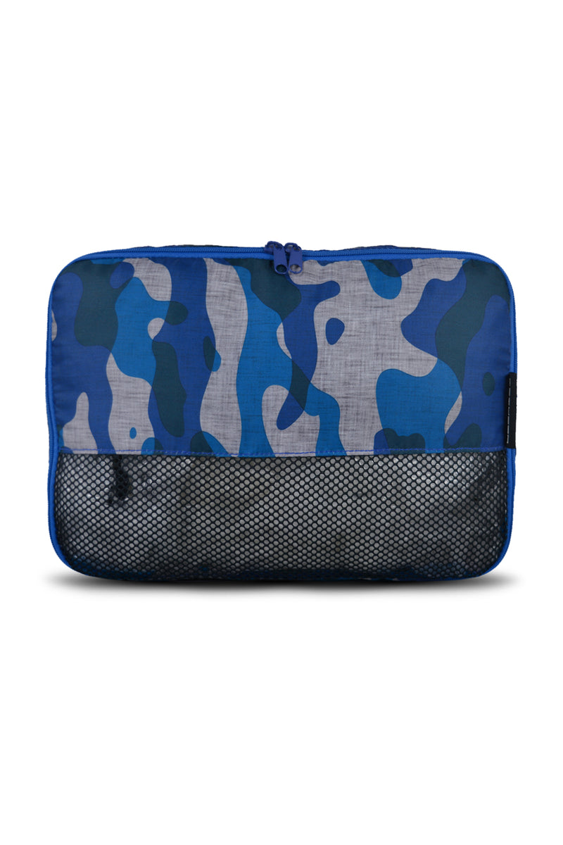 MAIYAAN BLUE CAMO PACKING CUBE BOX / TRAVEL ORGANIZER BAG
