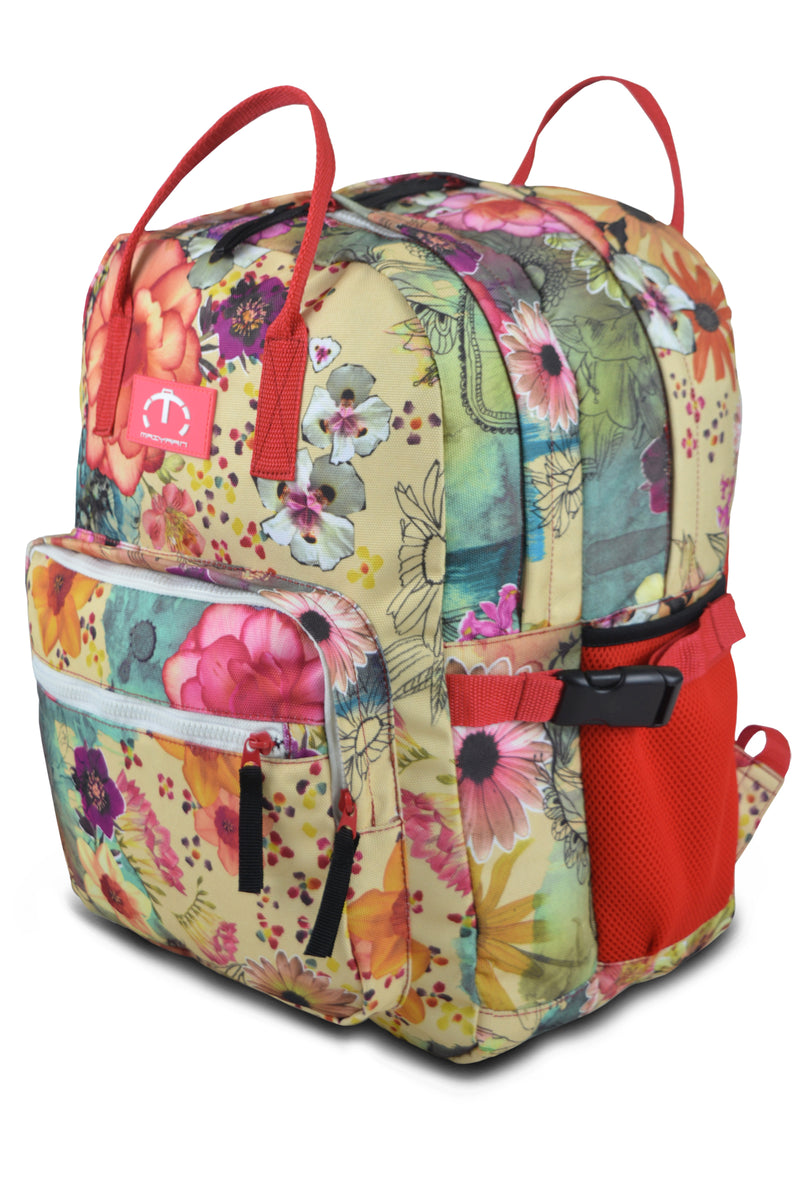 MAIYAAN MULTICOLOR FLOWERS BACKPACK [CLASS 3-8]