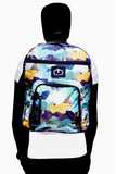 Multicolor Marble School Backpack For Boys