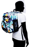 Multicolor Marble School Backpack For Boys