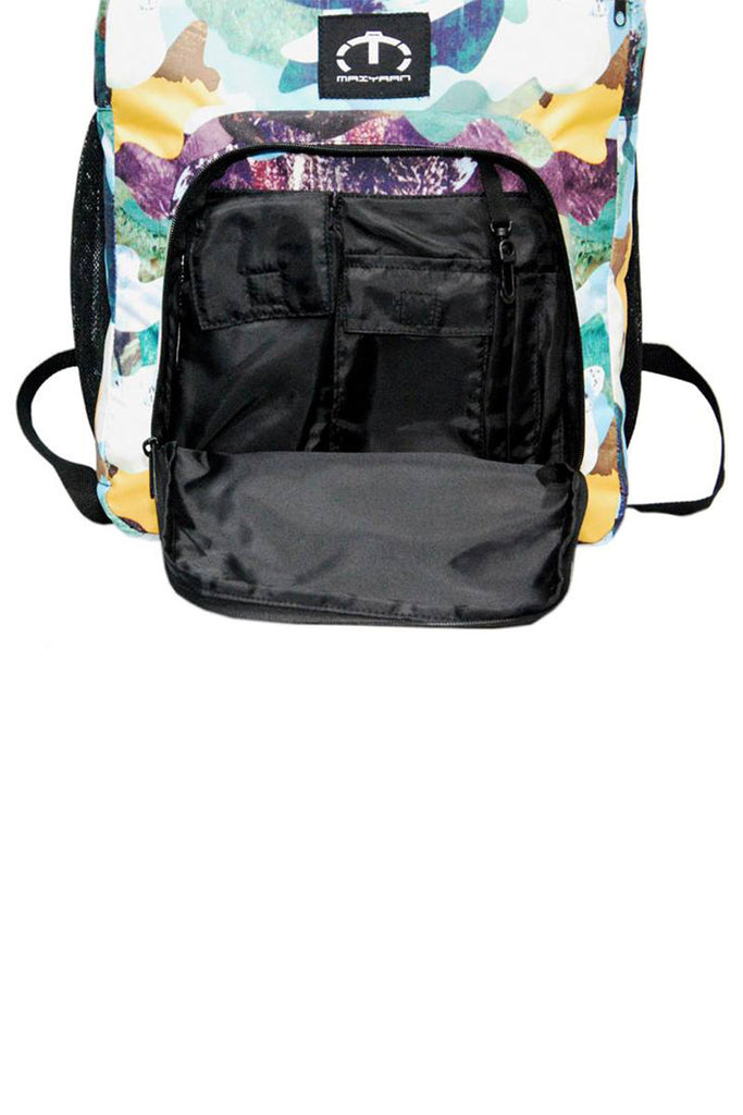 Multicolor Marble School Backpack For Boys