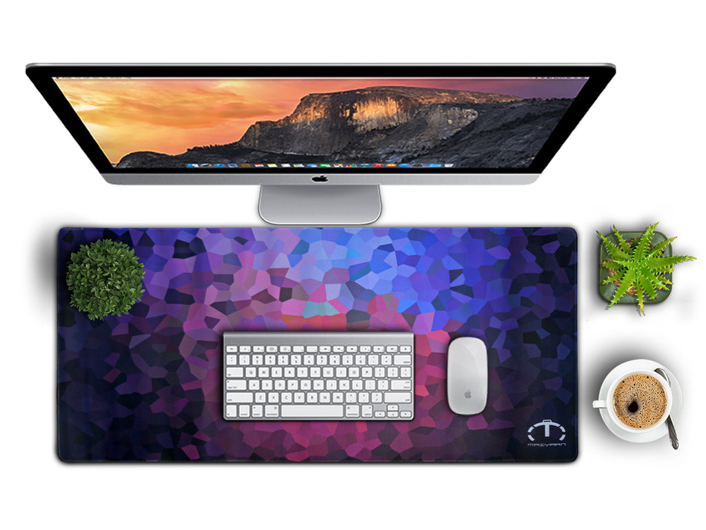 PREMIUM QUALITY LARGE SIZE MULTI COLOR POLYGONS MOUSE PAD