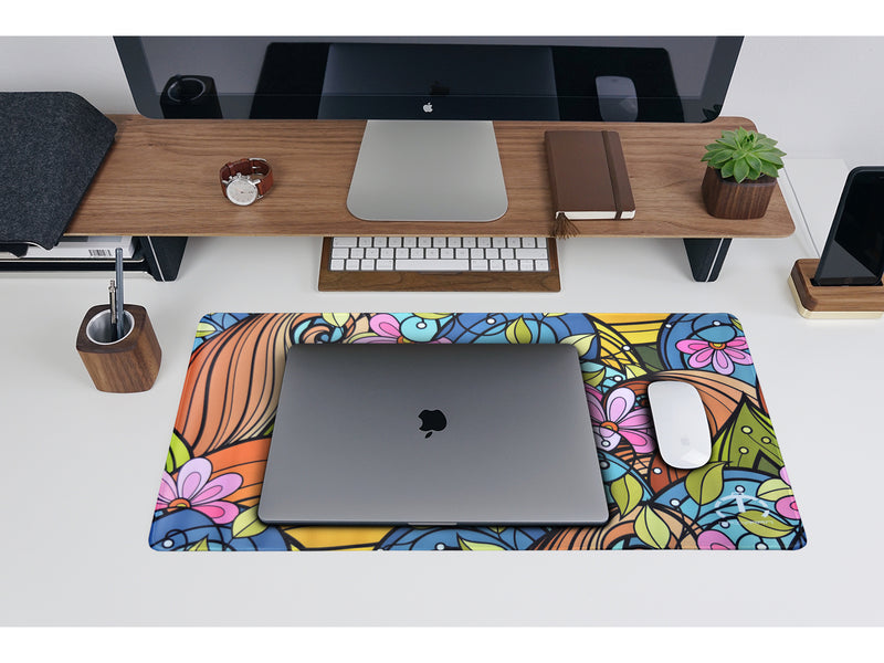 PREMIUM QUALITY MEDIUM SIZE FLOWER MOUSE PAD