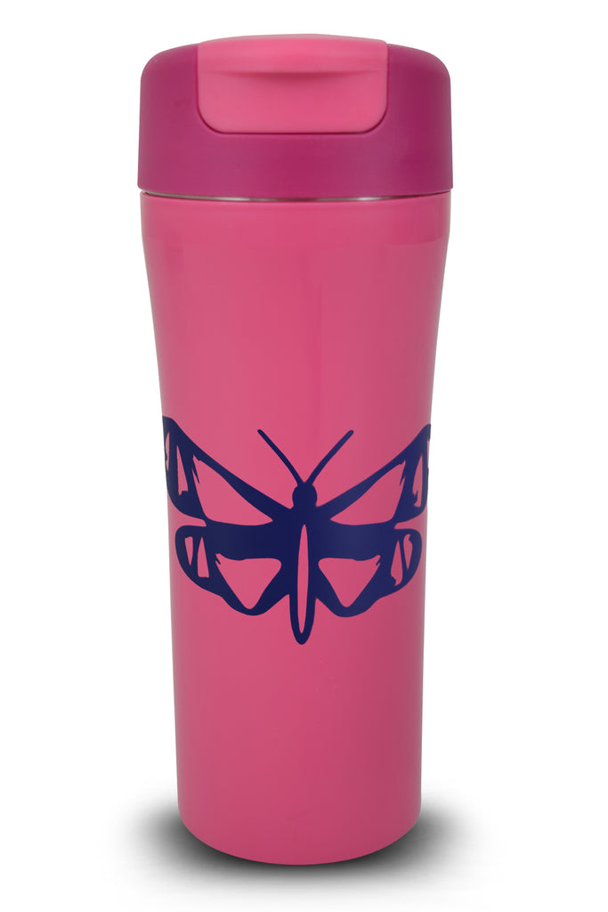 FALL RESISTANT HOT & COOL BUTTERFLY WATER BOTTLE PINK [500ML]