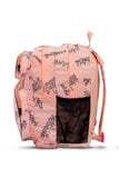 Spacious Pink Letter School Backpack For Girls