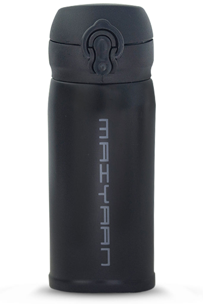 Steel Water Bottle For Kids - 350ml - BPA Free - Black