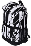 Slim and Smart Stripes School Bag/Backpack For Girls Class 3-10 - Black & White