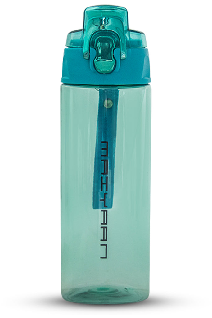 Transparent Hard Plastic Water Bottle - 600ml - BPA Free - Light Green