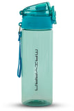 Transparent Hard Plastic Water Bottle - 600ml - BPA Free - Light Green