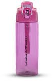 Transparent Hard Plastic Water Bottle - 600ml - BPA Free - Pink