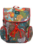 Flowers Backpack For Girls with 2 Side Pockets - Multicolor Bags