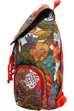 Flowers Backpack For Girls with 2 Side Pockets - Multicolor Bags