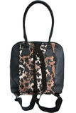 Attractive Leopard 2 in 1 [Backpack and Handbag] for Ladies