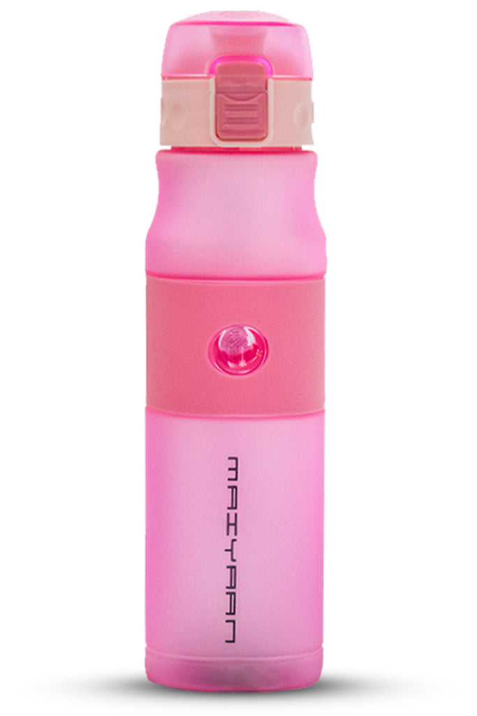 Hard Plastic Water Bottle - 600ml - BPA Free - Pink